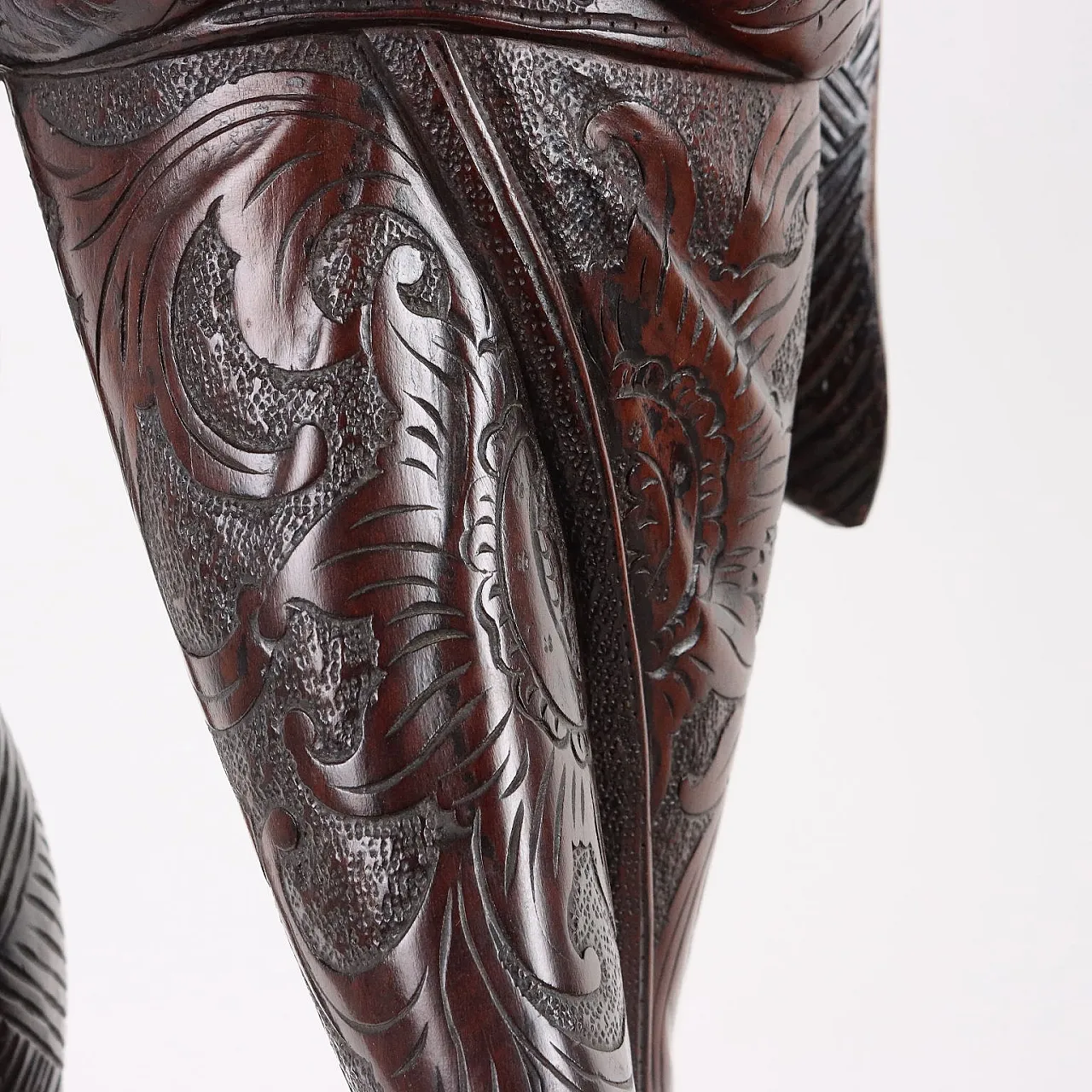 Female Figure, carved wooden statue, 20th century 9