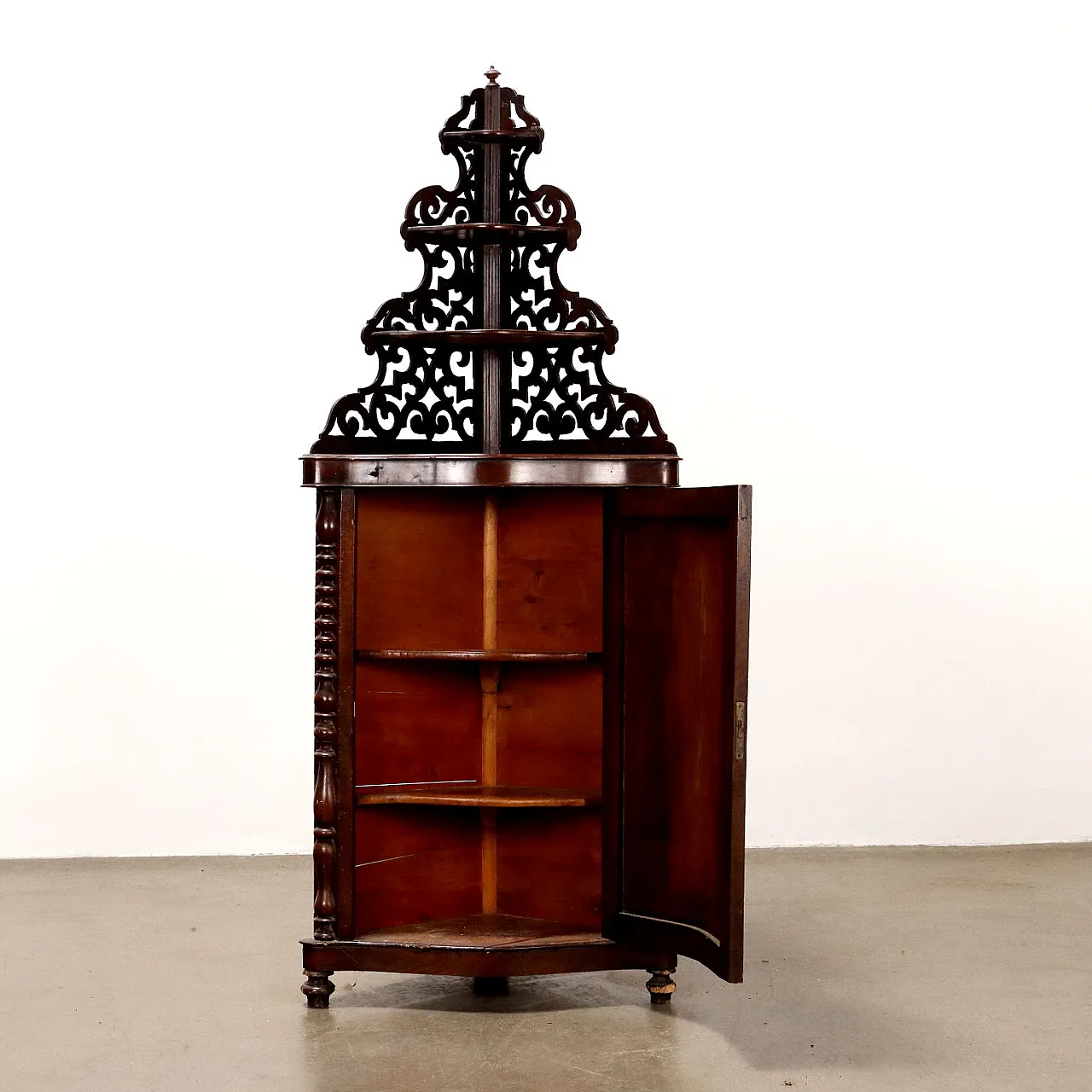 Angoliera Luigi Filippo in legno, metà '800 5