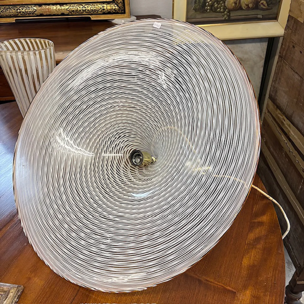 Lampadario Cappello di Strega di Venini in vetro di Murano, anni '70 5