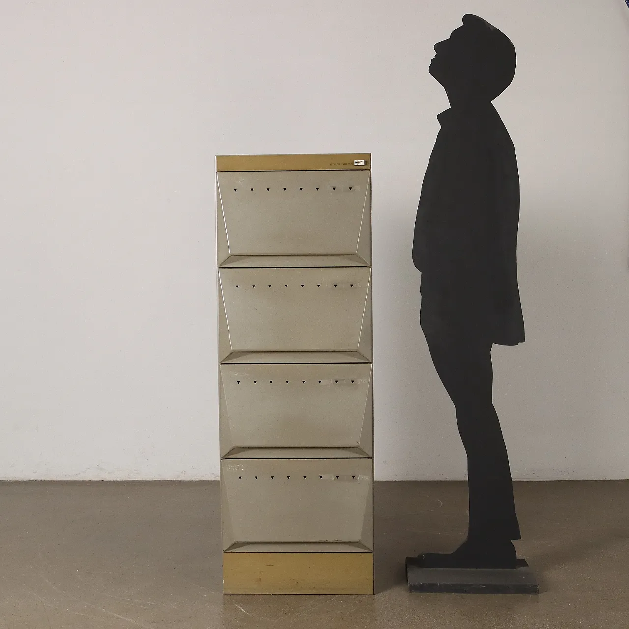 Grey Synthesis file cabinet by Ettore Sottsass for Olivetti, 1960s