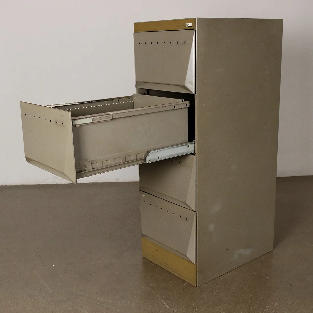 Grey Synthesis file cabinet by Ettore Sottsass for Olivetti, 1960s 5