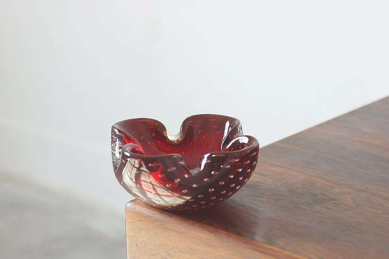 Posacenere Bullicante in vetro di Alfredo Barbini, anni '70 5