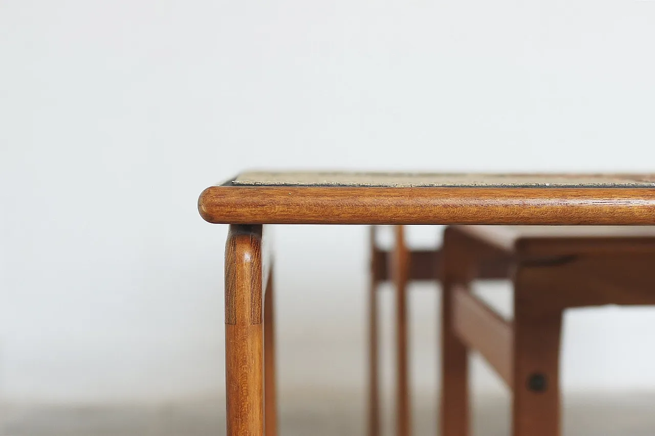 3 Tavolini in teak di Trioh, anni '60 9