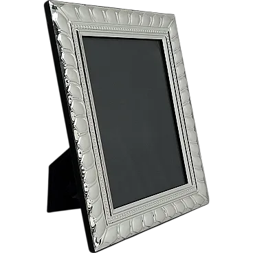 Cornice per foto in argento placcato con vetro, anni '70