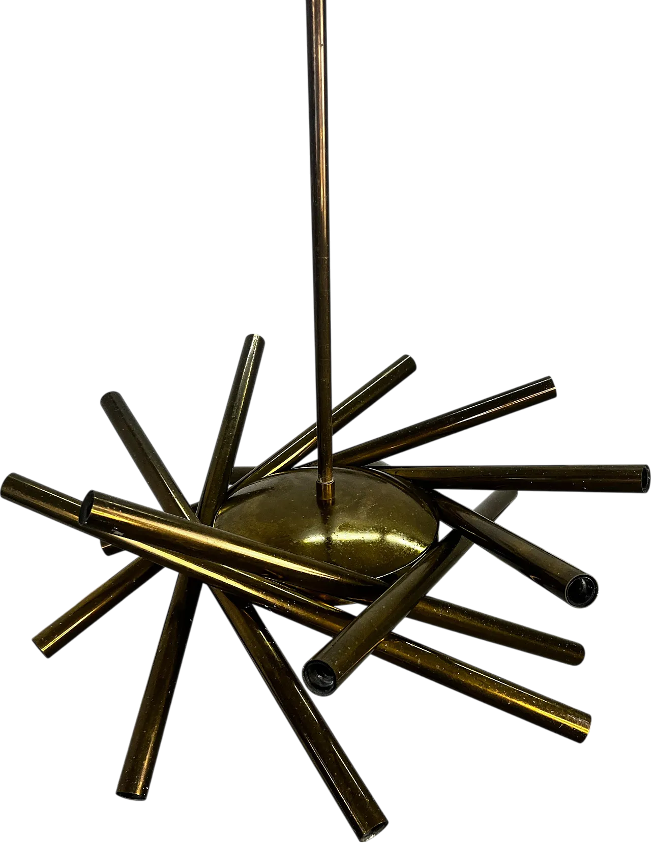 Lampadario in ottone Sputnik, anni '70 5