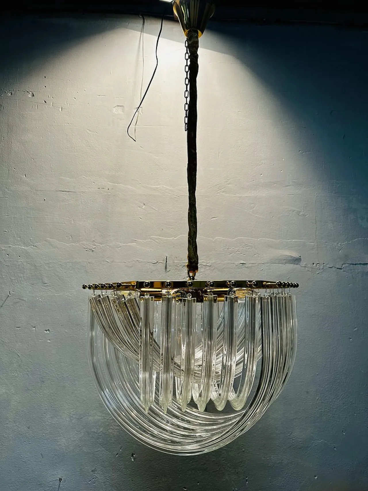 Lampadario trilobo Venini di Paolo Venini, anni '80 1