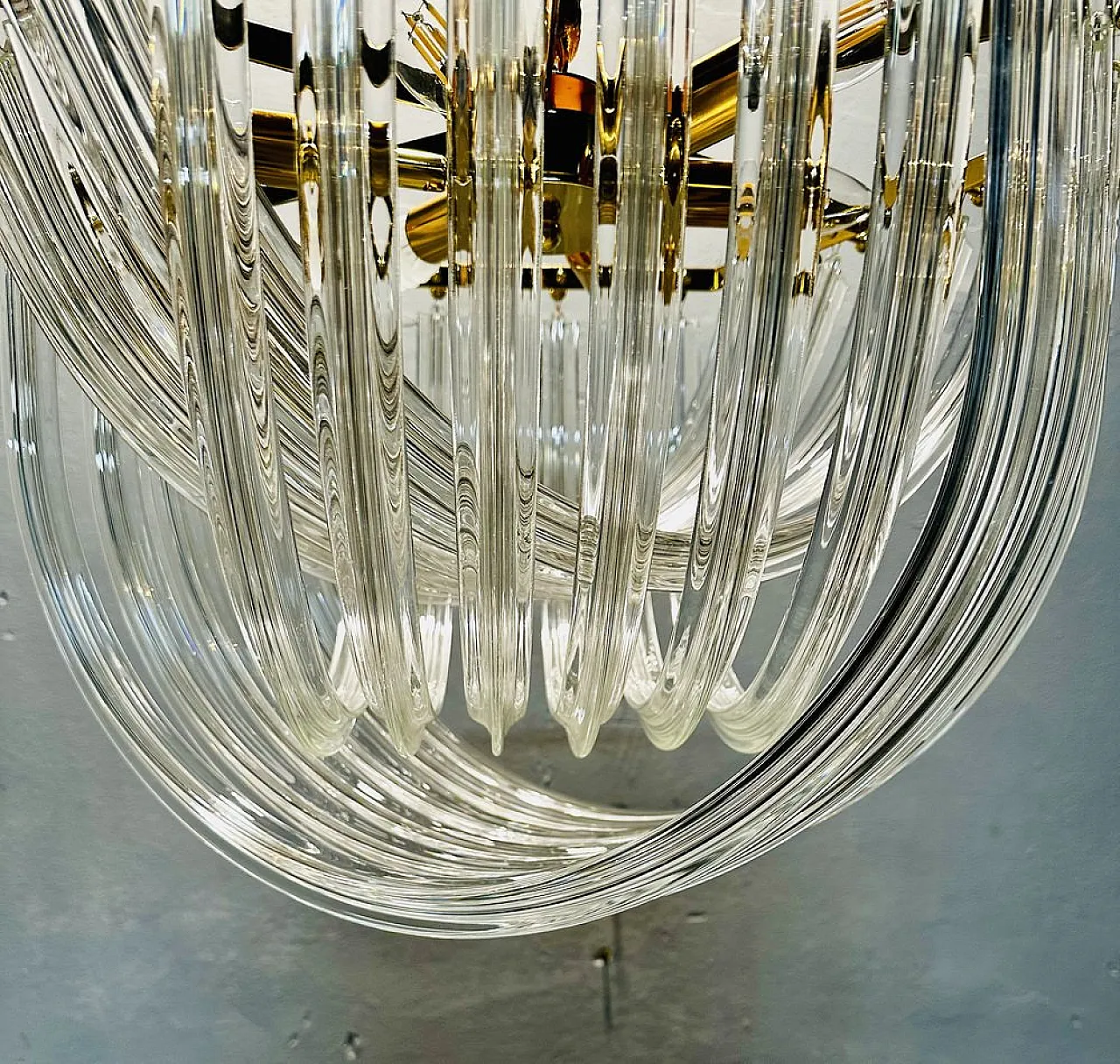 Lampadario trilobo Venini di Paolo Venini, anni '80 3