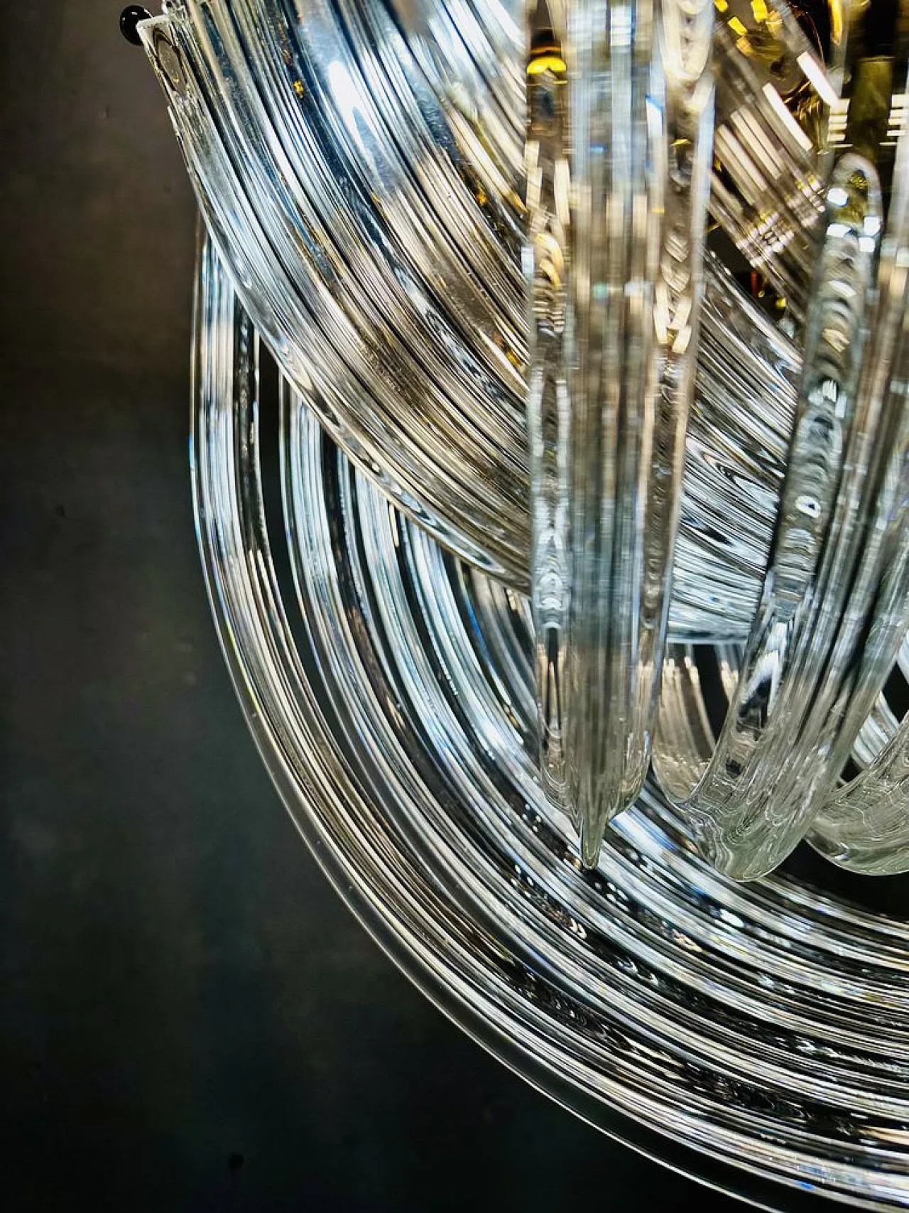 Lampadario trilobo Venini di Paolo Venini, anni '80 6