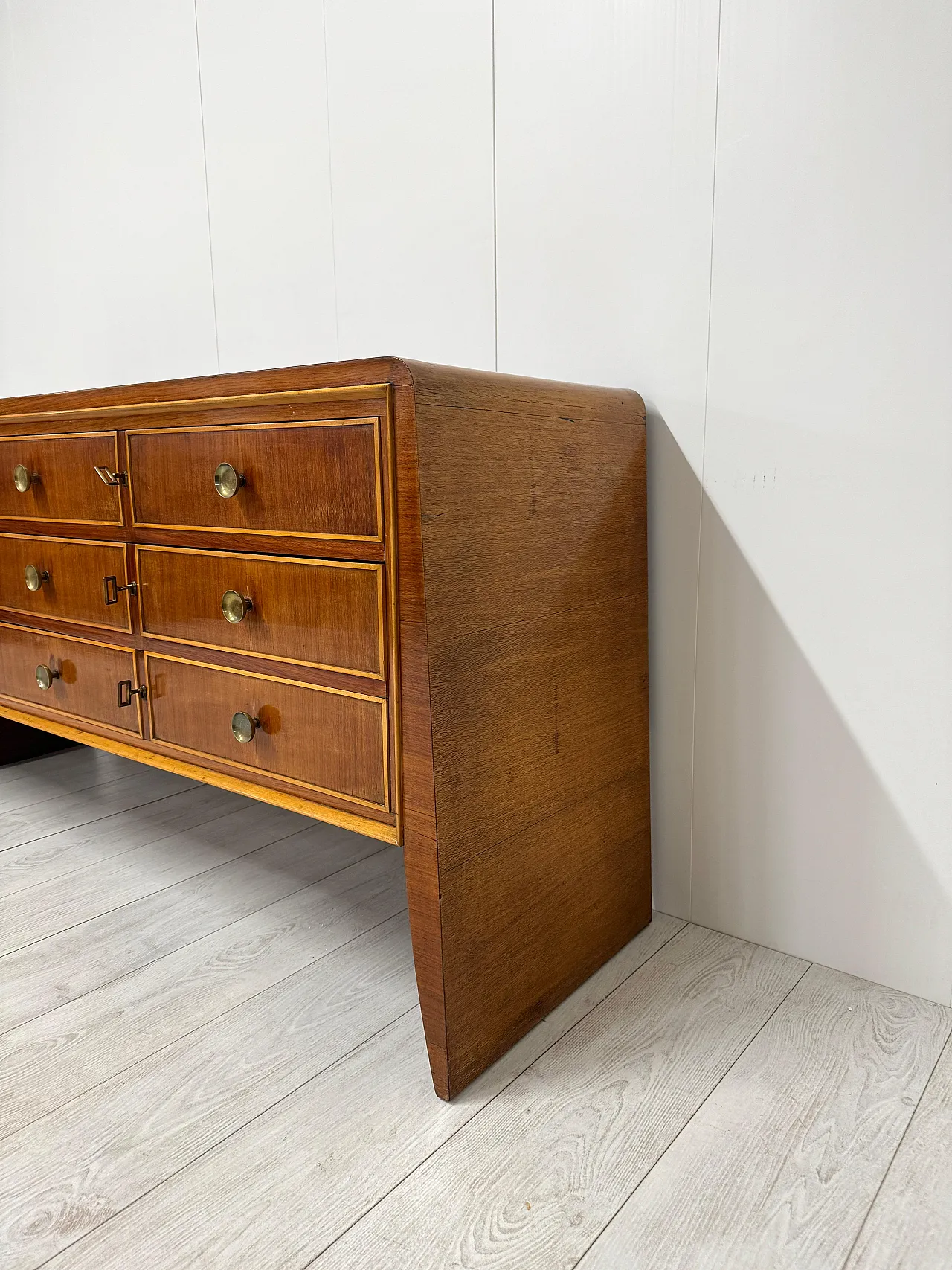 Mobile contenitore in legno di Paolo Buffa, anni '50 6