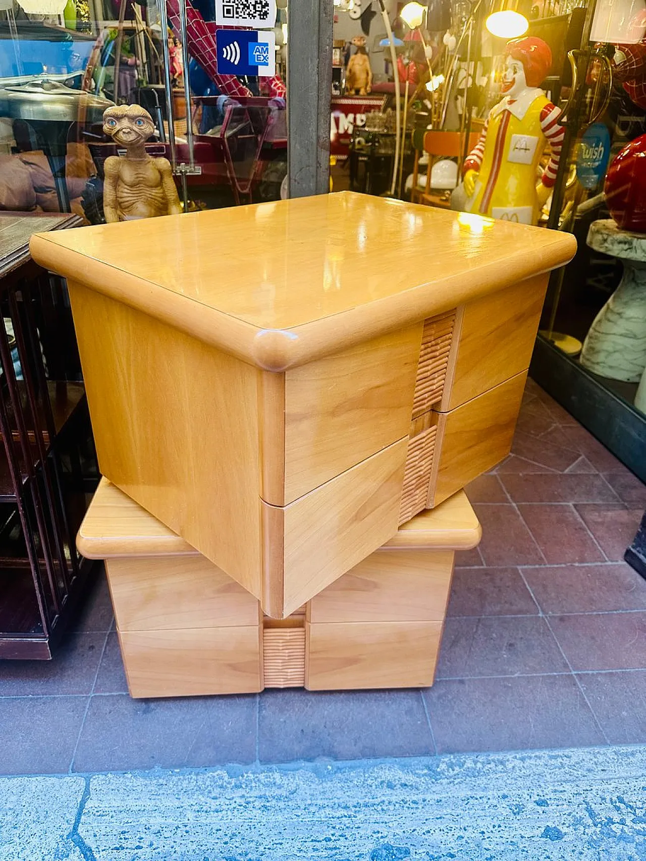 Pair of Bedside Tables by Bernini Italia, 1980 4