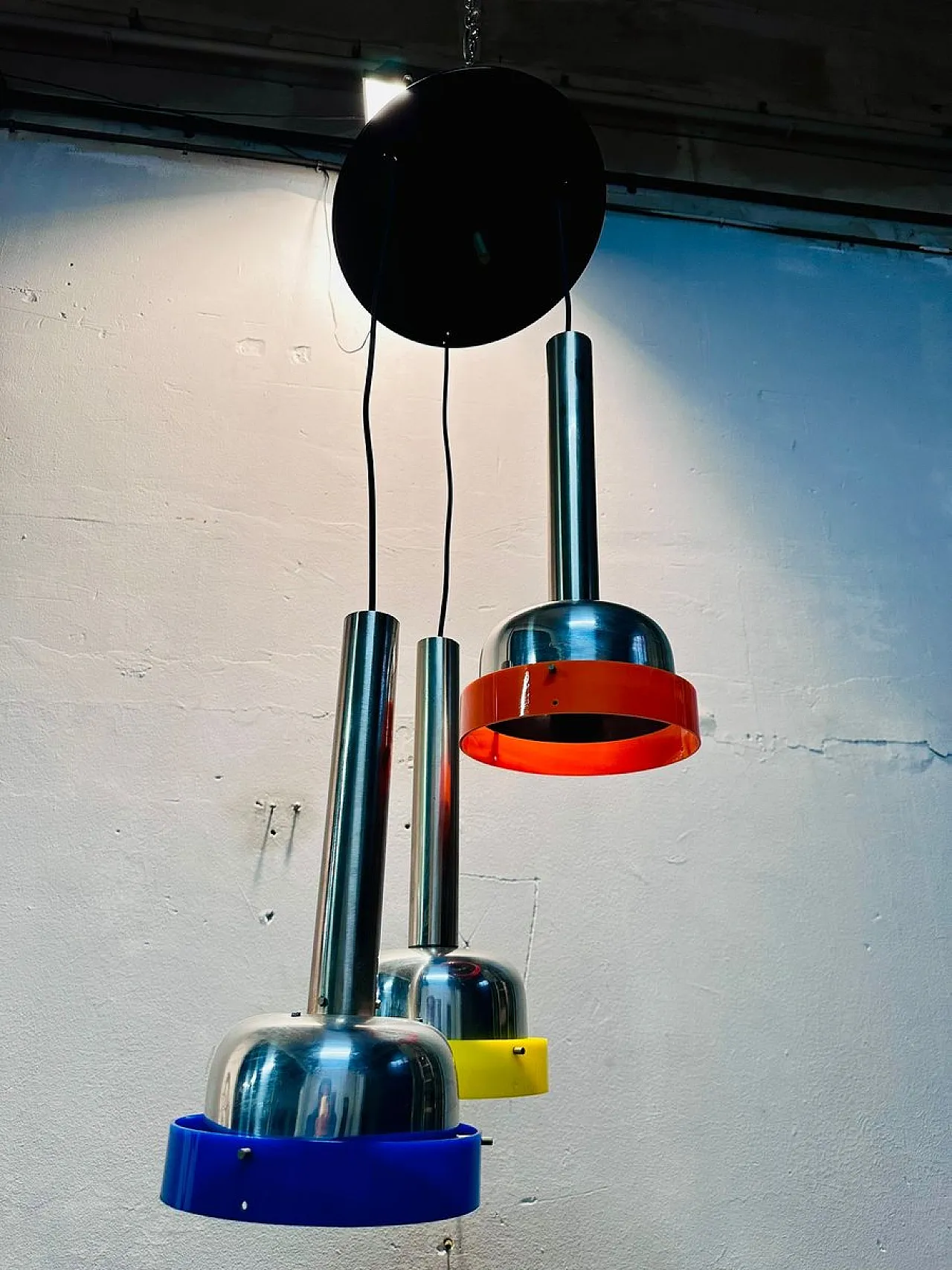 Lampada a sospensione vintage di Stilnovo, anni '70 5