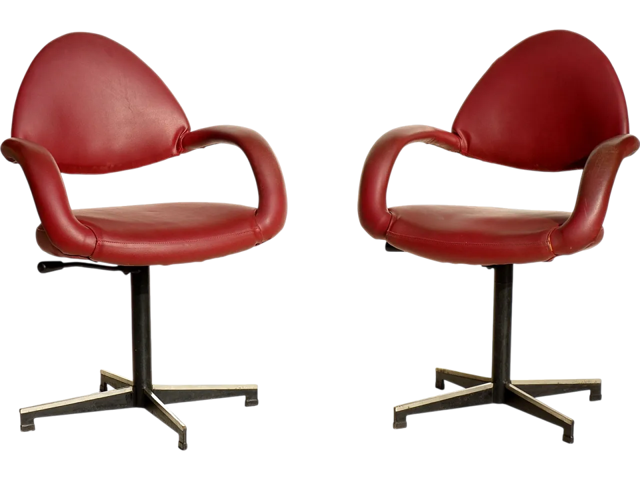 Coppia di sedie da ufficio di Gastone Rinaldi per Rima, anni '50 6