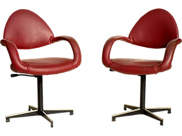Coppia di sedie da ufficio di Gastone Rinaldi per Rima, anni '50