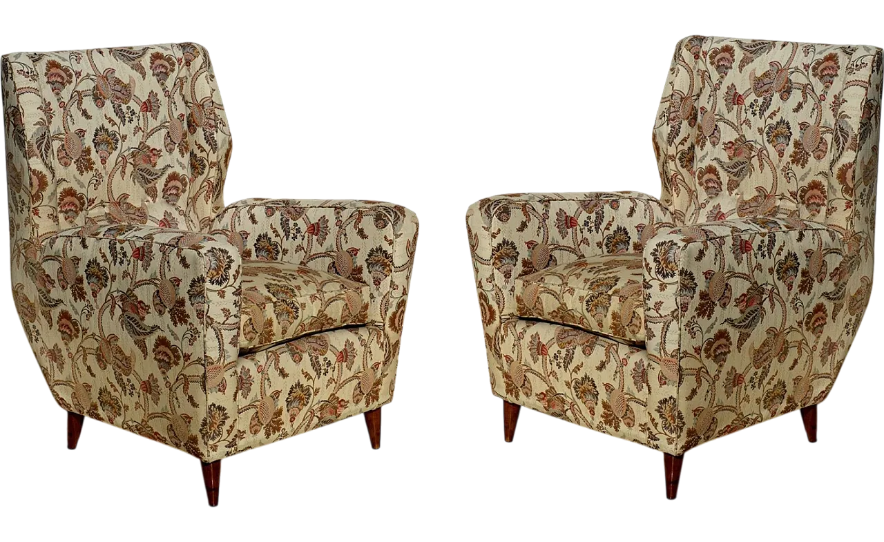 Coppia di poltrone Mid-Century di Melchiorre Bega, anni '50 12