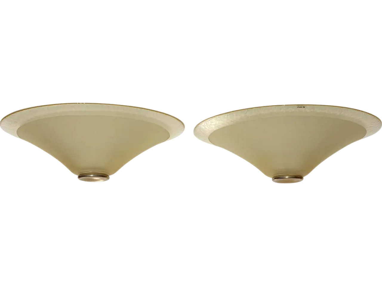 Coppia di lampade ad incasso in vetro di Murano di VeArt, anni '80 6