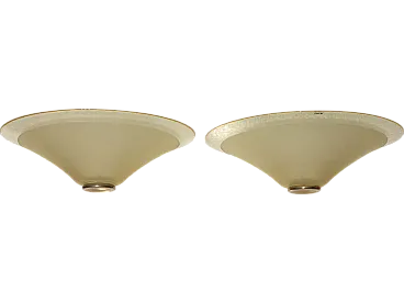 Coppia di lampade ad incasso in vetro di Murano di VeArt, anni '80