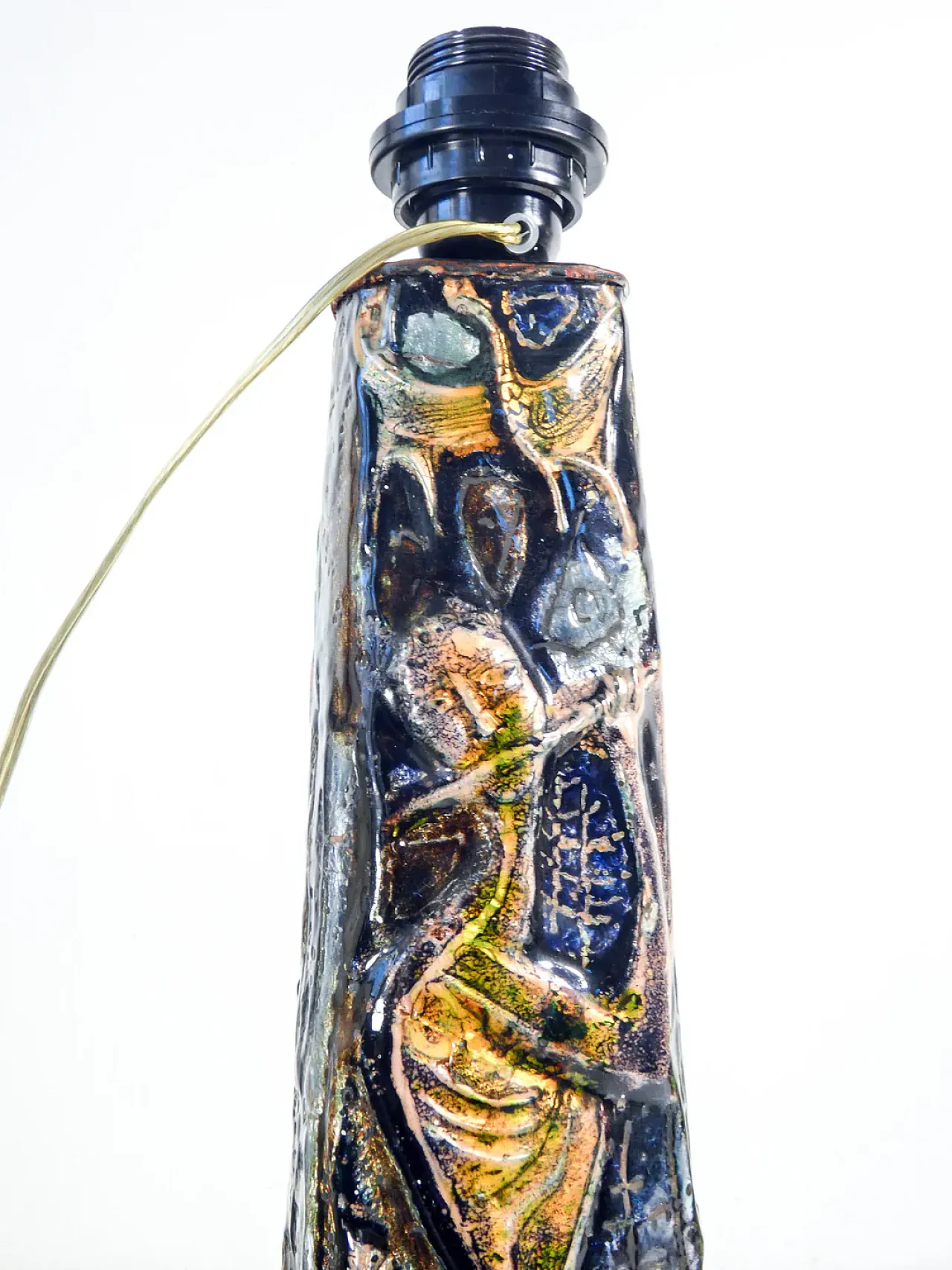 Lampada da tavolo in metallo e smalti, anni '60 6