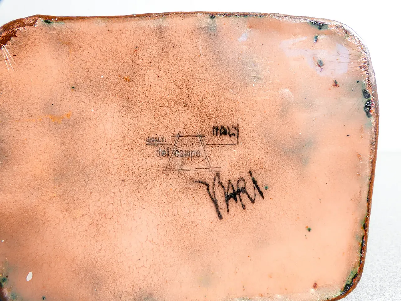 Lampada da tavolo in metallo e smalti, anni '60 15