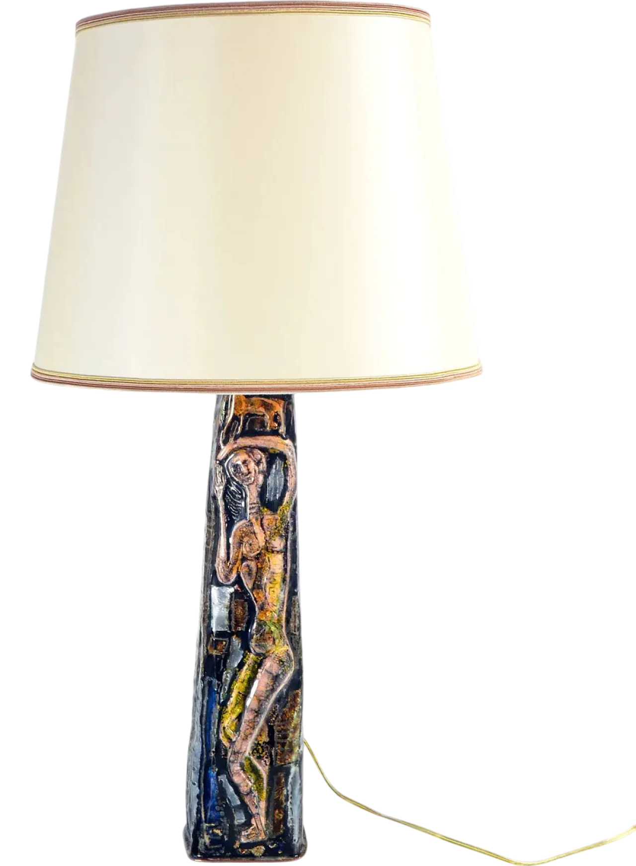 Lampada da tavolo in metallo e smalti, anni '60 16