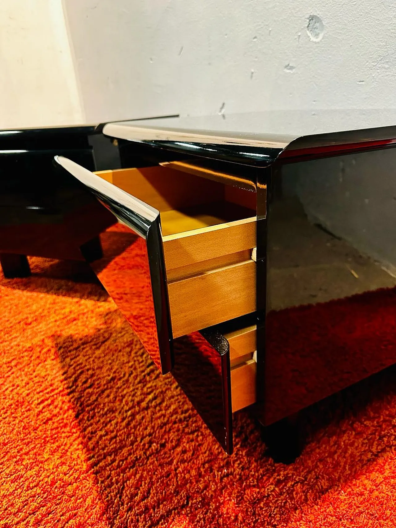 Pair of Bedside Tables in Wood, 1980s 6