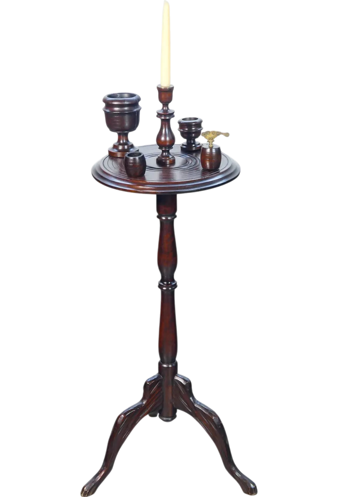 Tavolino da fumo in legno massello, fine '800 9