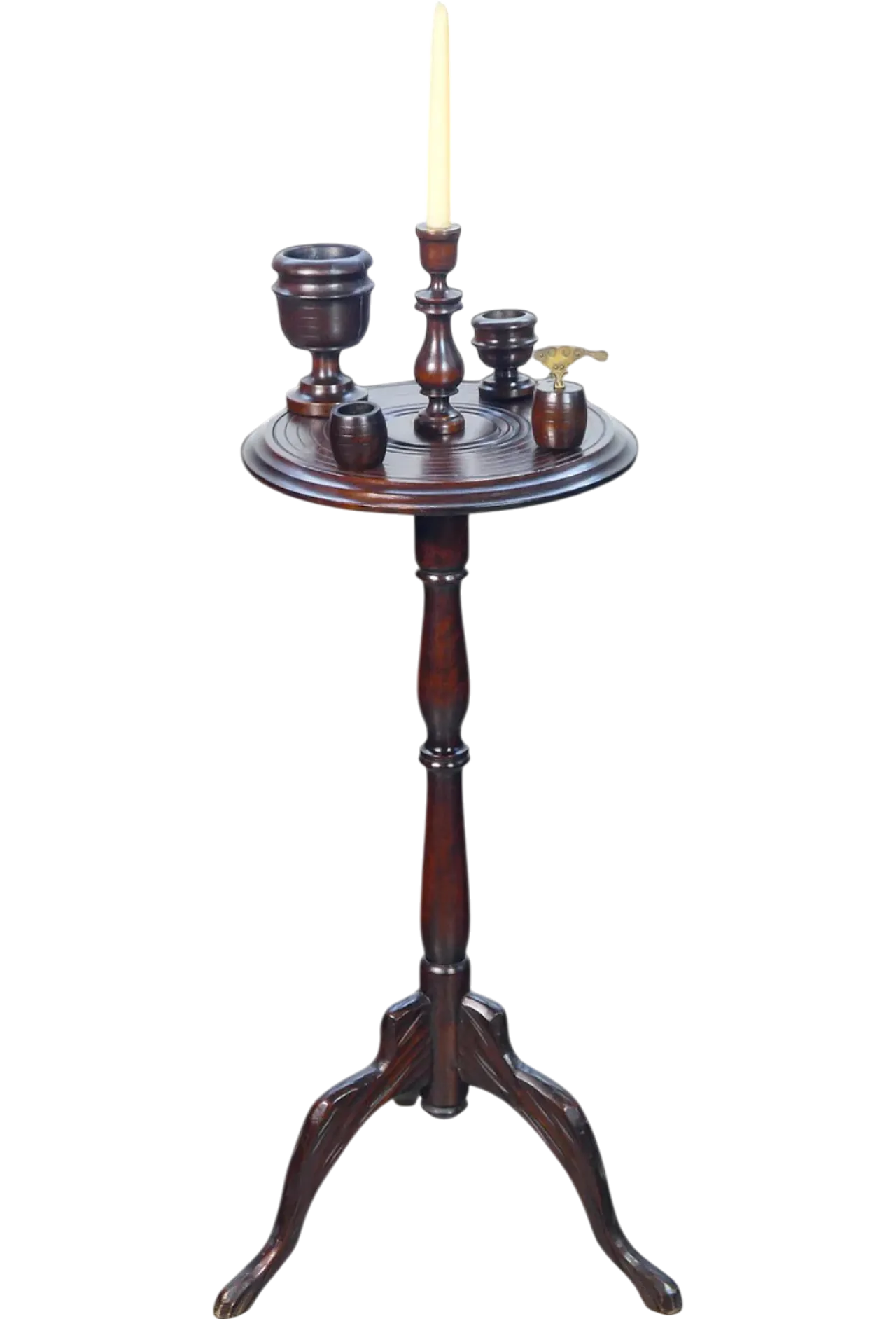 Tavolino da fumo in legno massello, fine '800 10