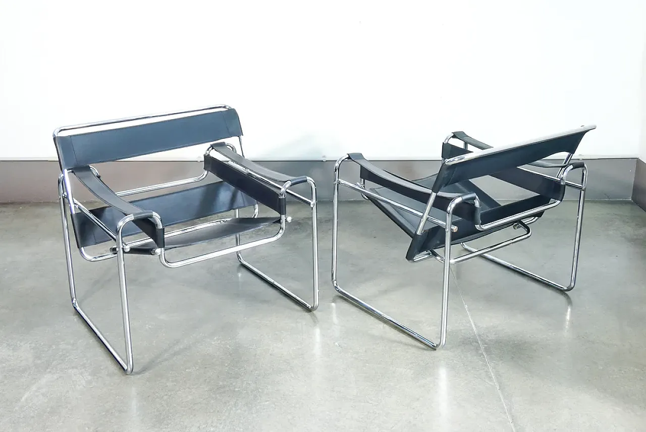 Pair of Wassily chairs by Marcel Breuer, 1970s 1