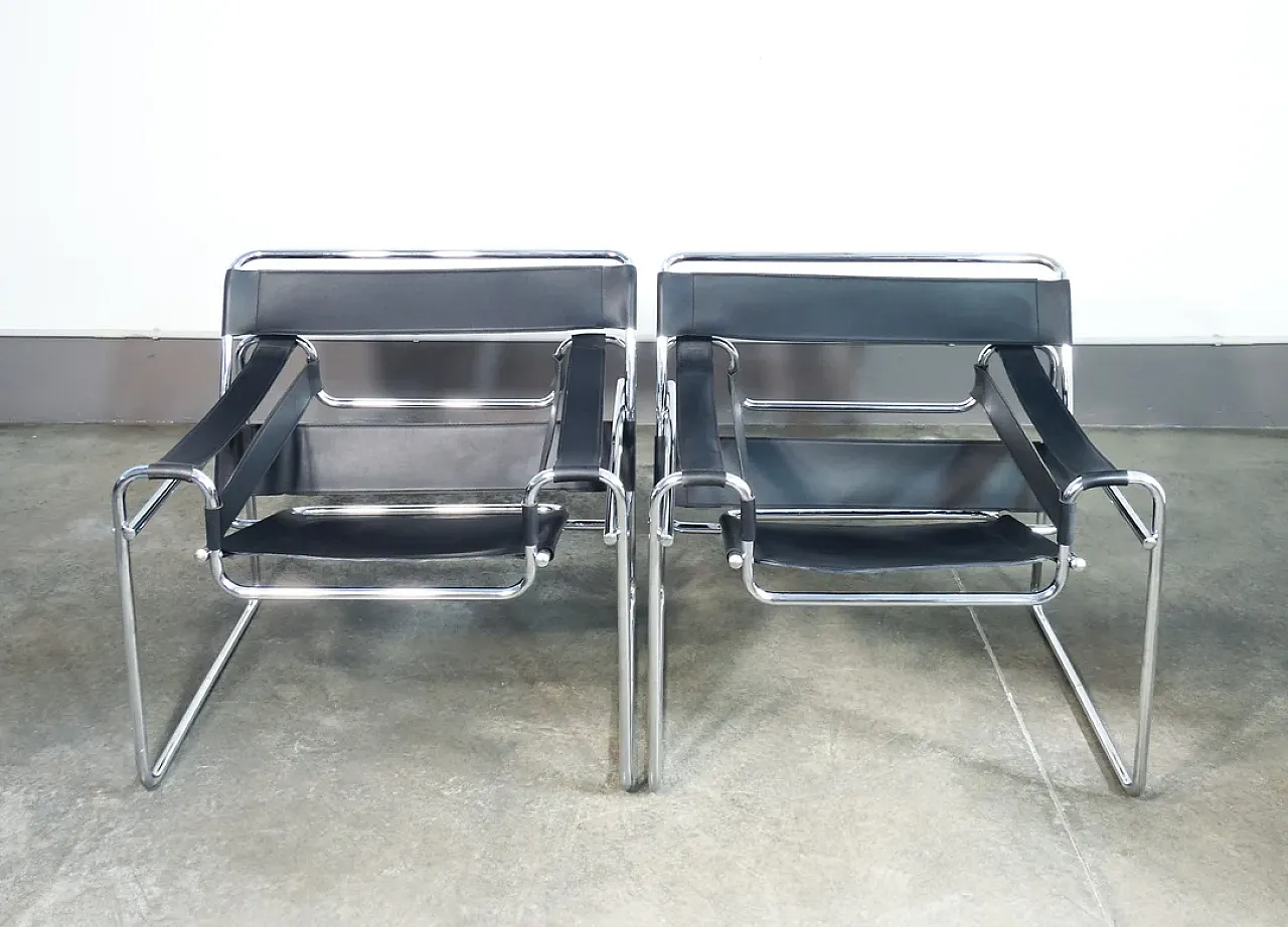 Pair of Wassily chairs by Marcel Breuer, 1970s 4