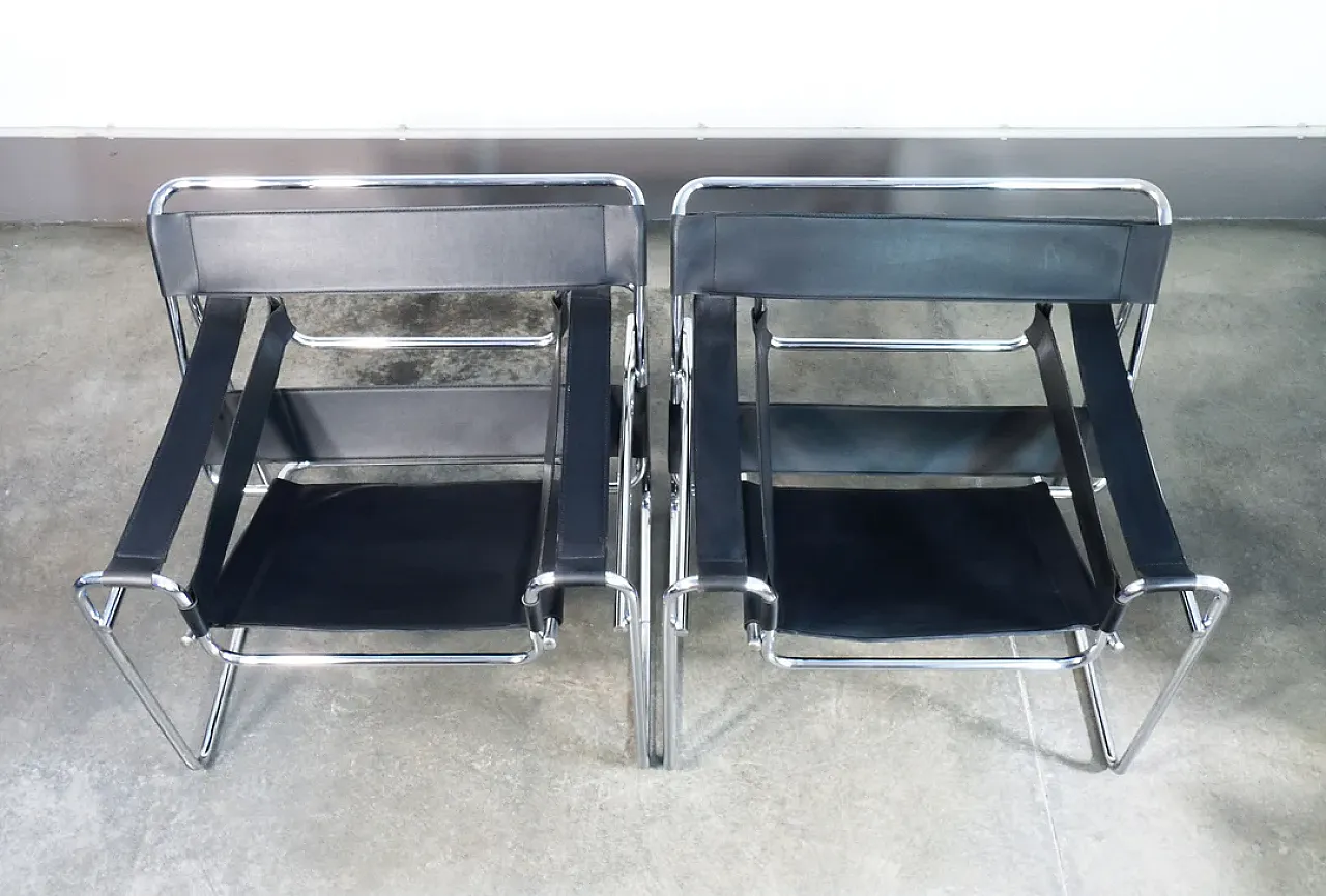 Pair of Wassily chairs by Marcel Breuer, 1970s 5