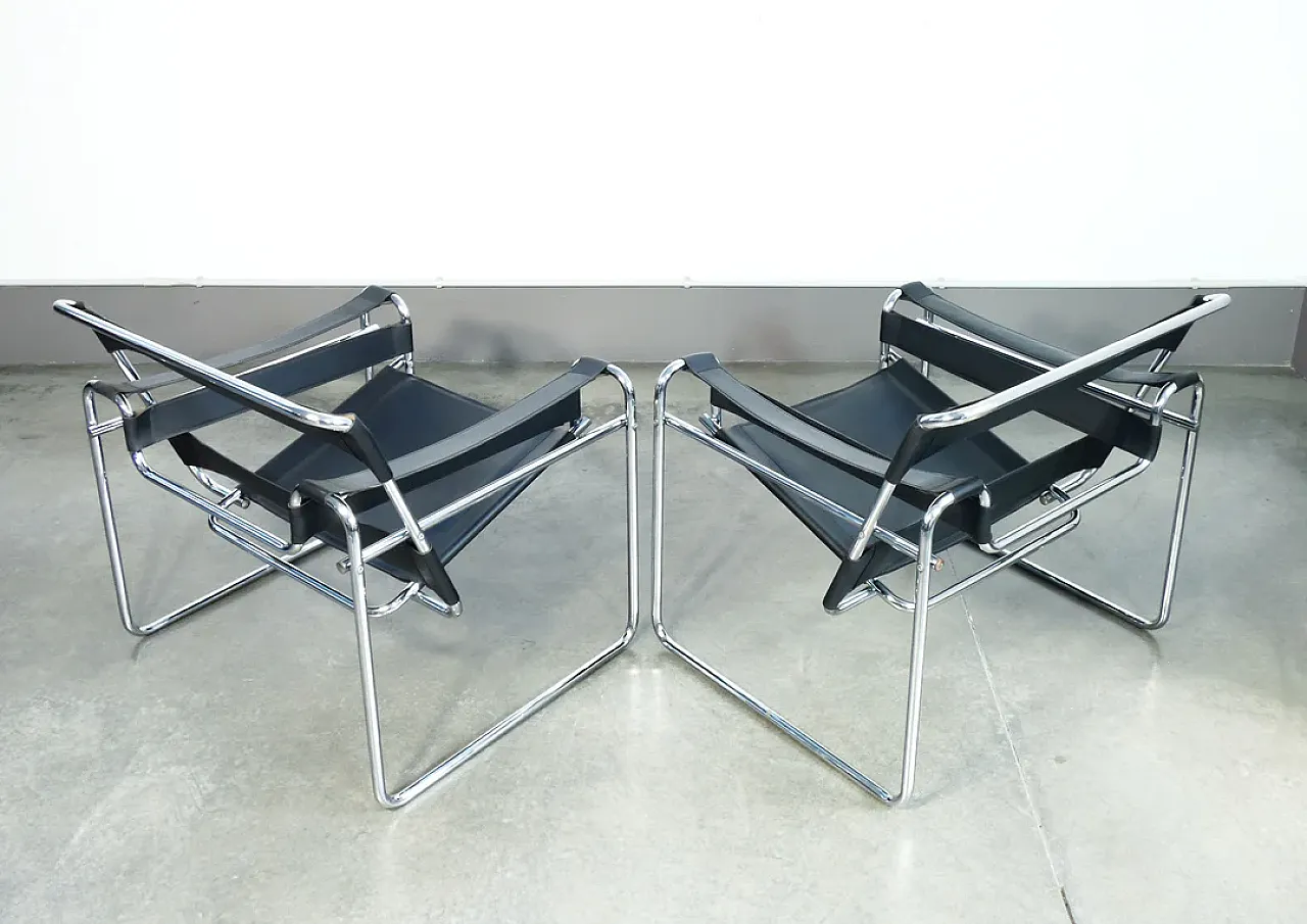 Pair of Wassily chairs by Marcel Breuer, 1970s 10