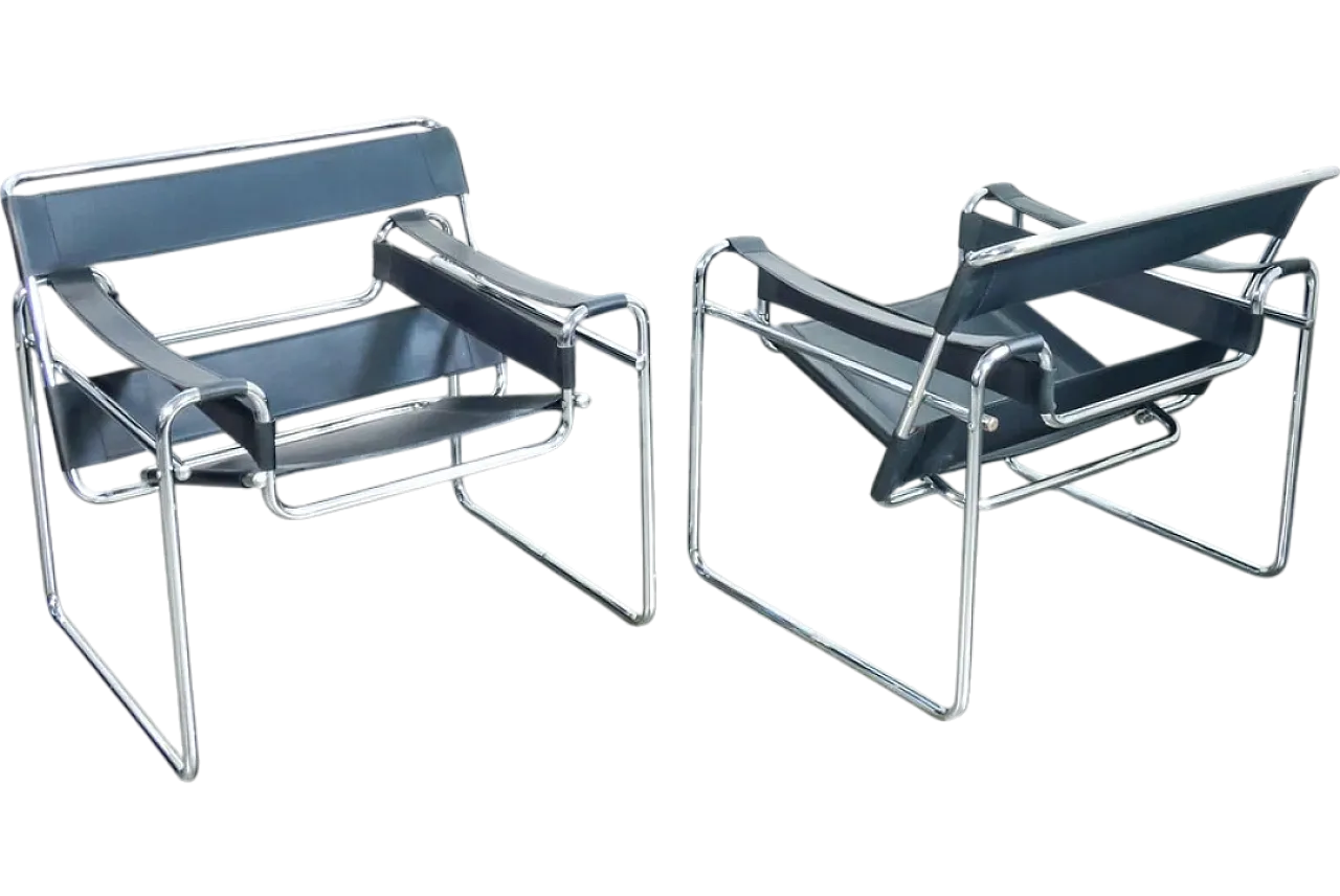 Pair of Wassily chairs by Marcel Breuer, 1970s 15