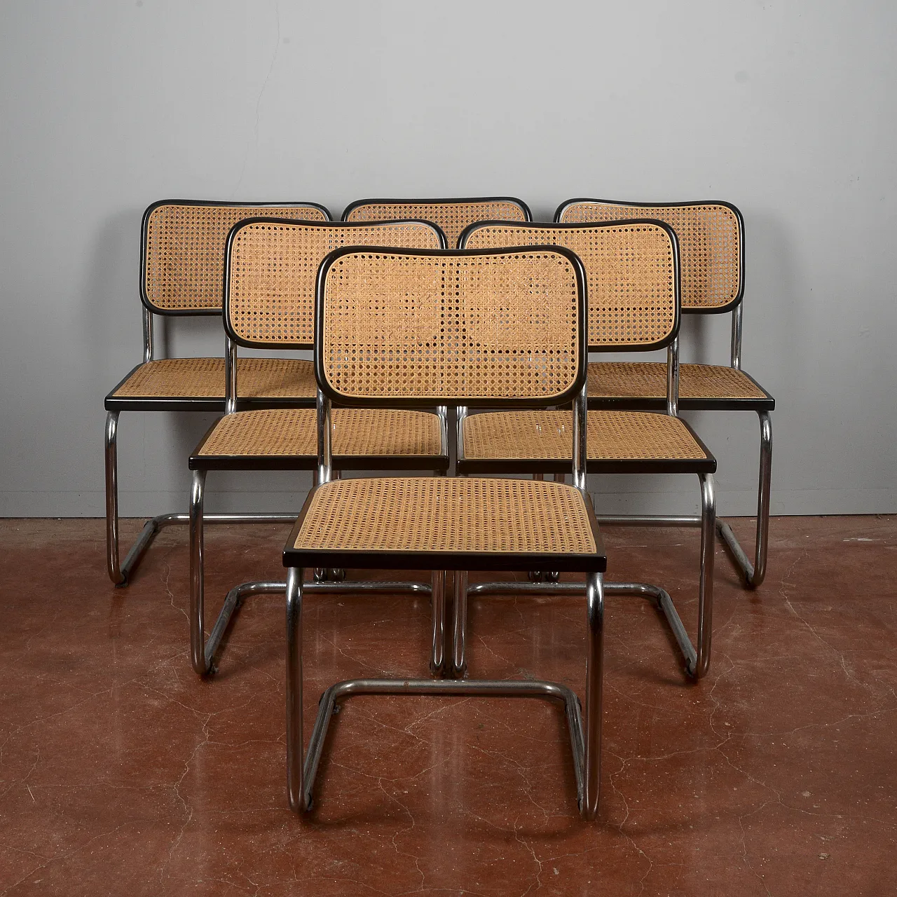 Sedie Cesca in metallo e paglia di Vienna, '900 intOndo