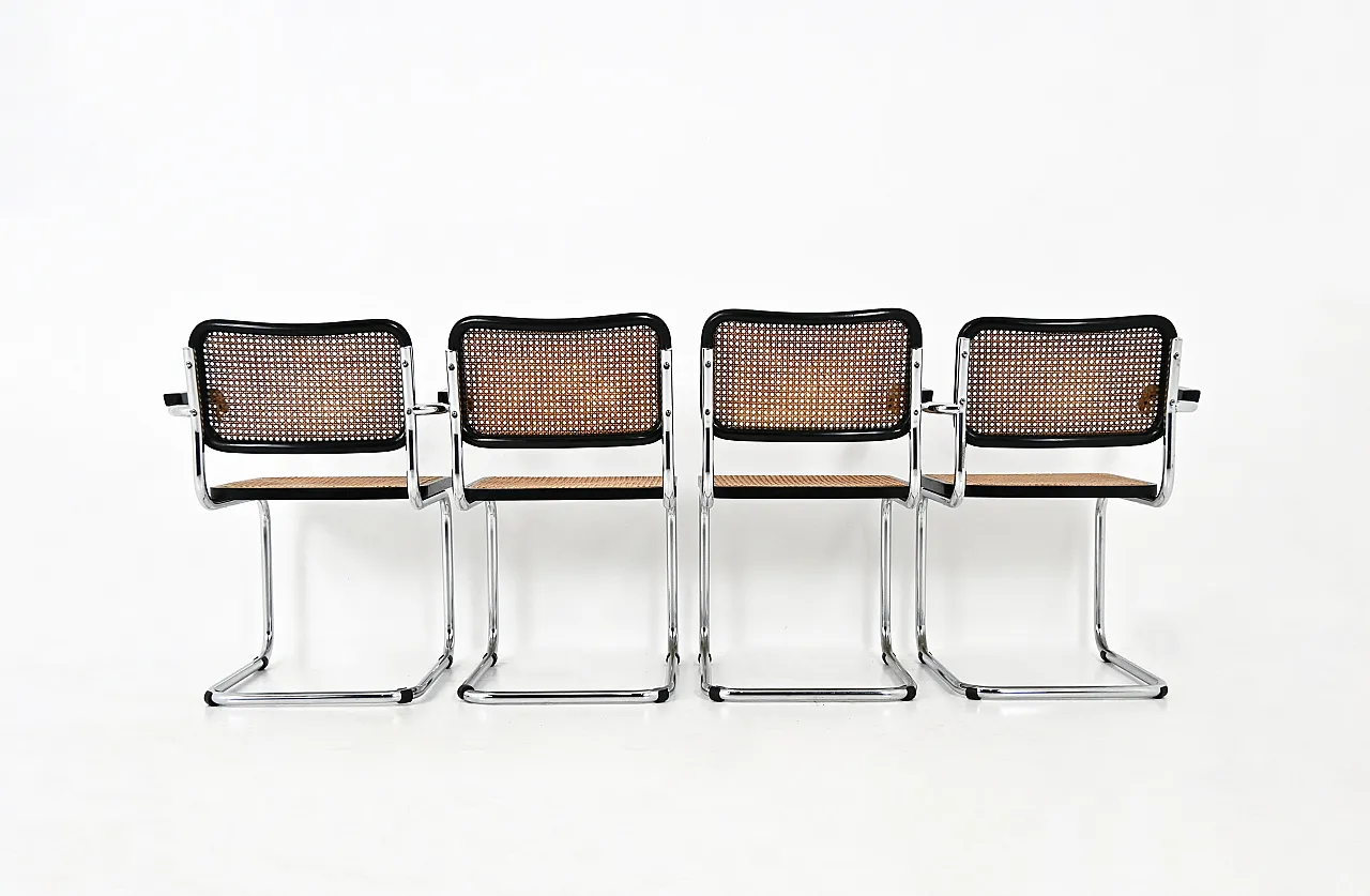 4 Dining Chairs Style B32 by Marcel Breuer, 80s 5