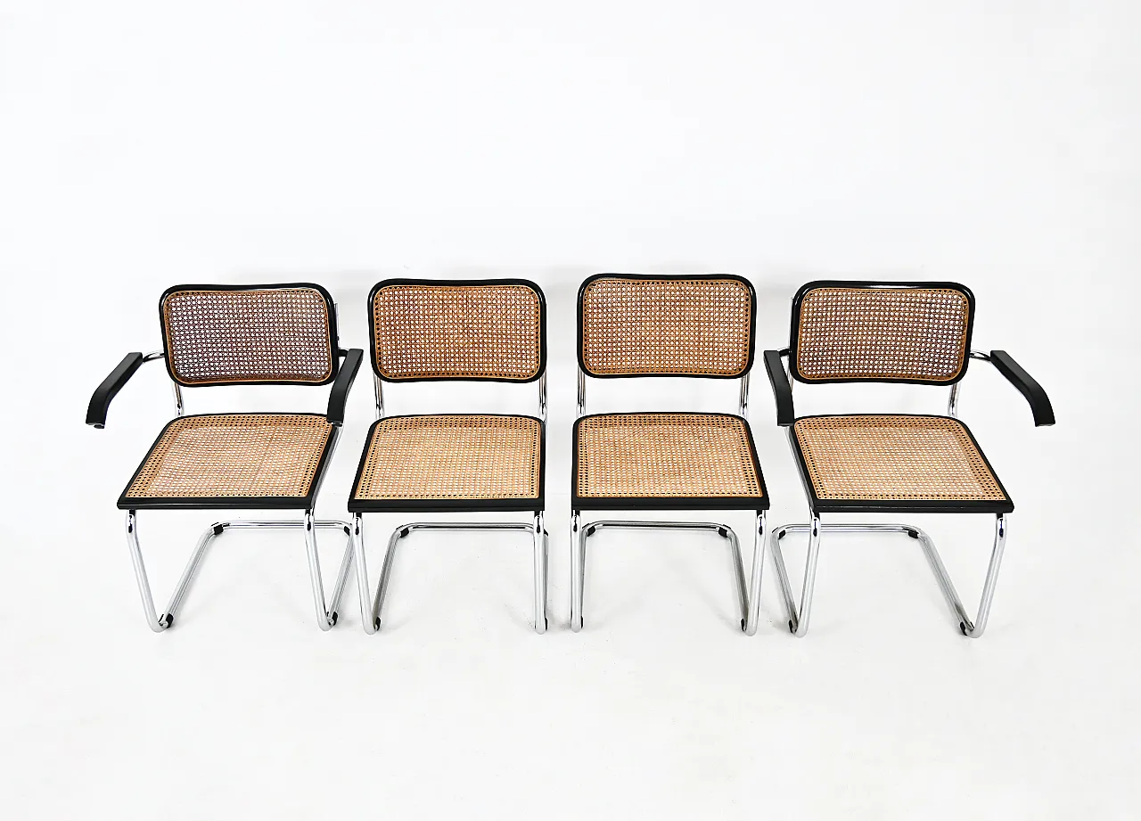 4 Dining Chairs Style B32 by Marcel Breuer, 80s 7