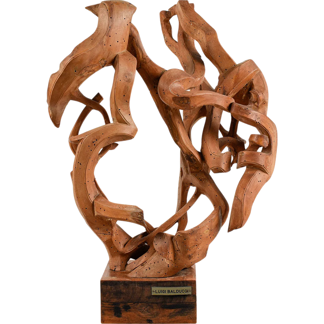 Scultura lignea stilizzata di Luigi Balducci, anni '70 5