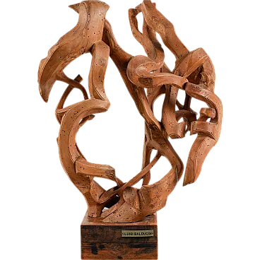 Stylised wooden sculpture by Luigi Balducci, 1970s