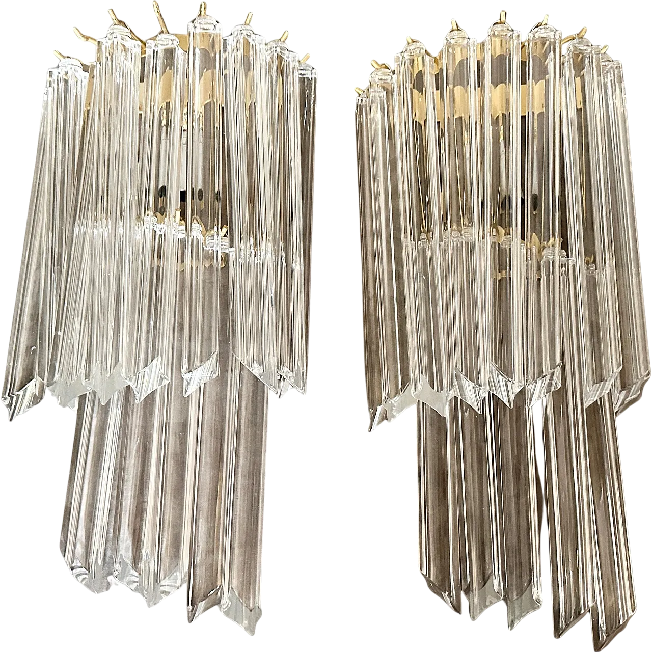 Pair of Murano glass wall sconces by Venini, 1970s 20