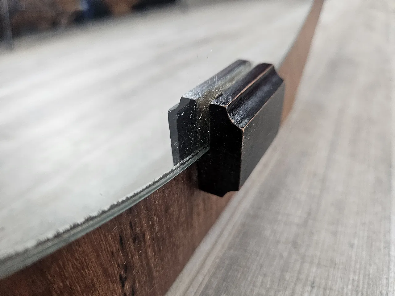 Octagonal mirror teak, 70s 6