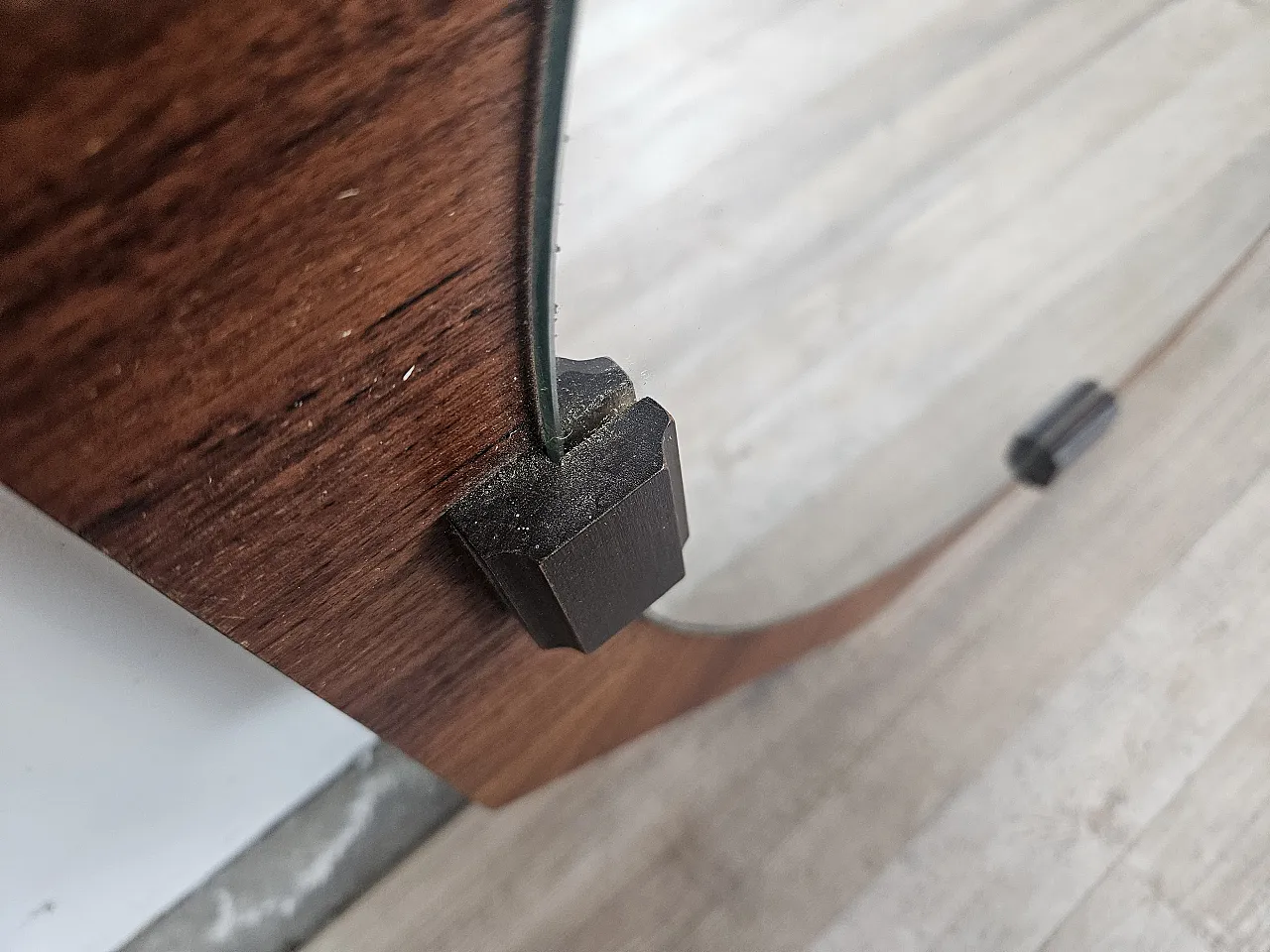 Octagonal mirror teak, 70s 7