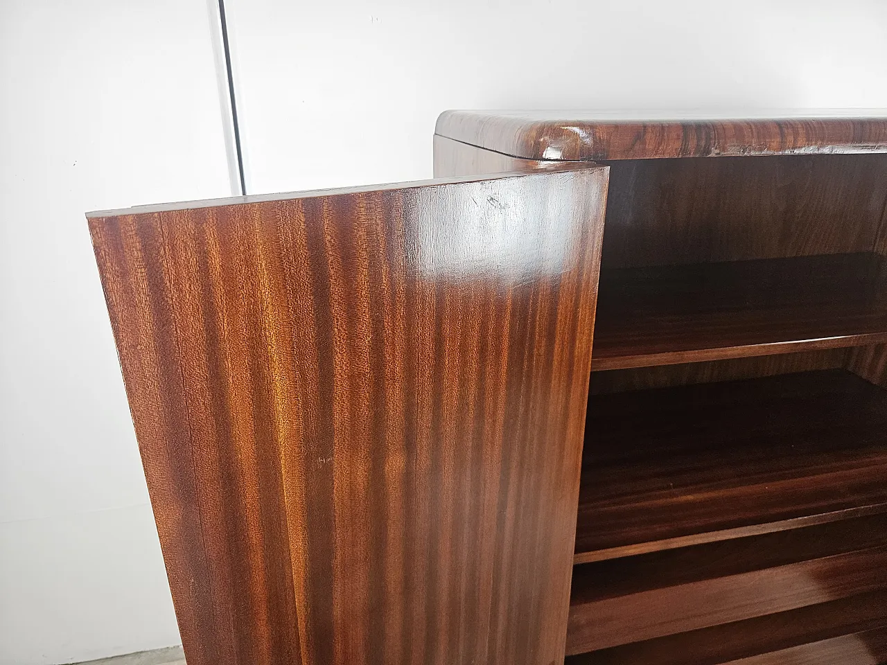 Credenza Art Decò Two doors in Moglio's Radica 1930s 15