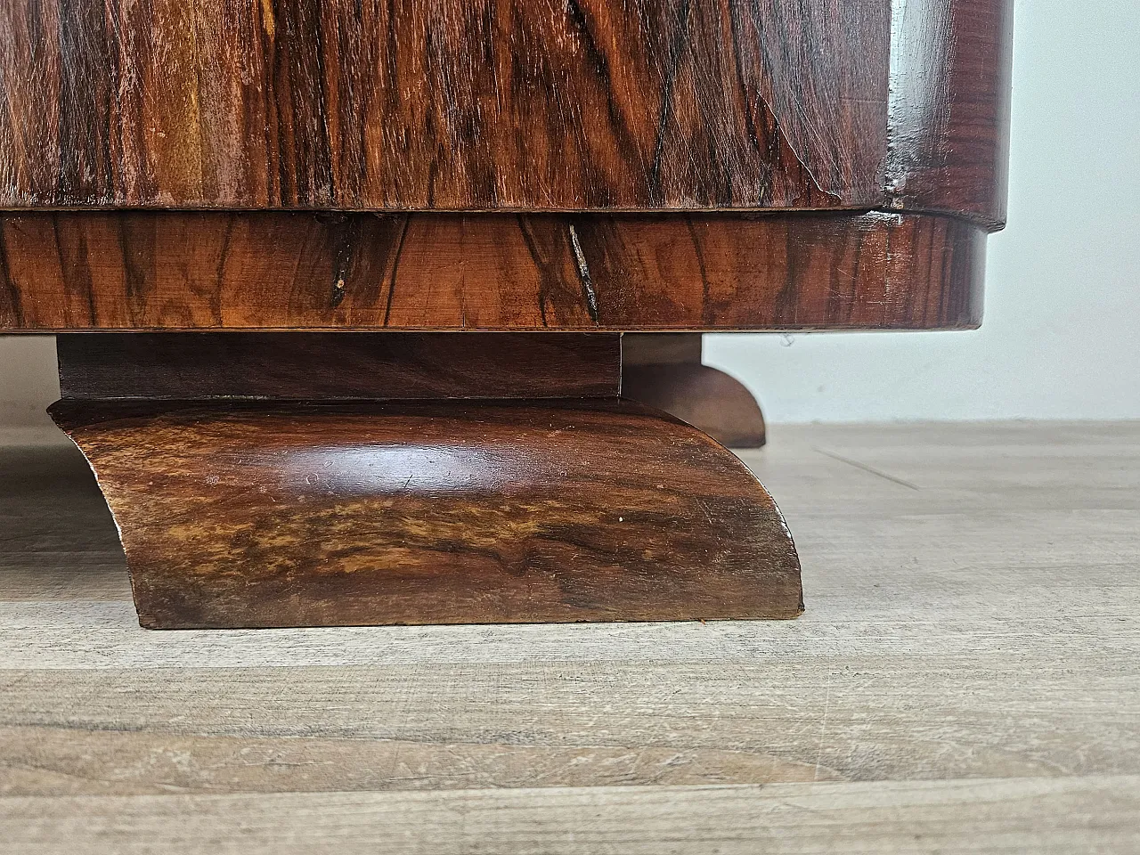 Credenza Art Decò Two doors in Moglio's Radica 1930s 25