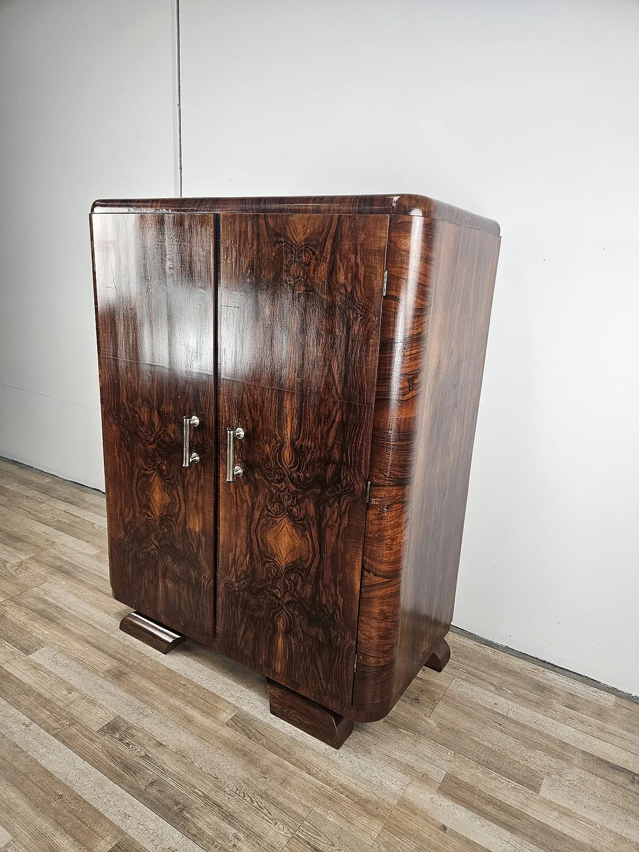 Credenza Art Decò Two doors in Moglio's Radica 1930s 28