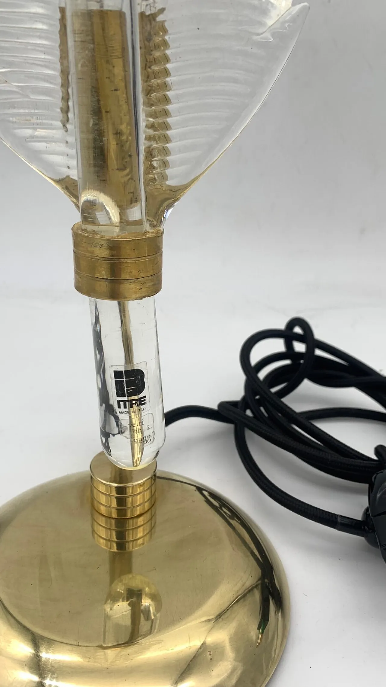 Lampada da tavolo singola in vetro di Murano, fine '900 2