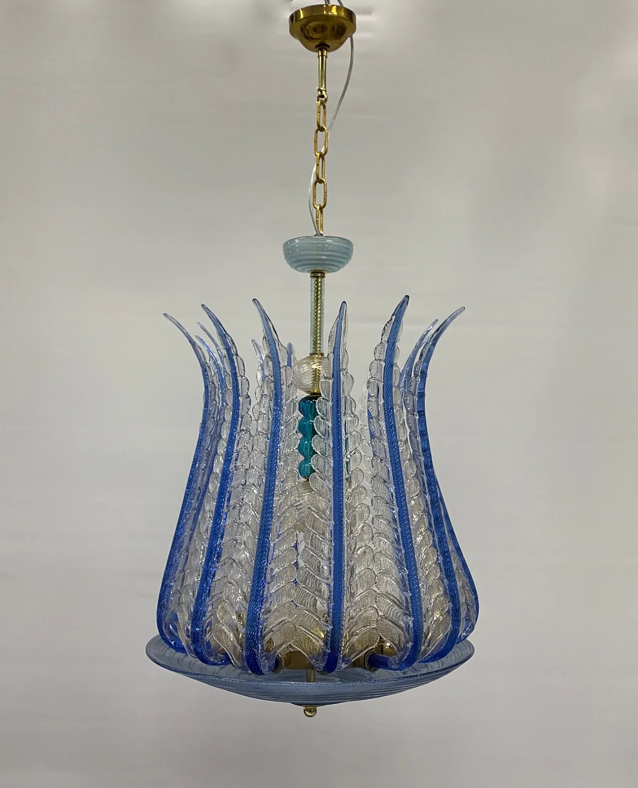 Lampada da soffitto in vetro di Murano di Seguso, anni '60 1