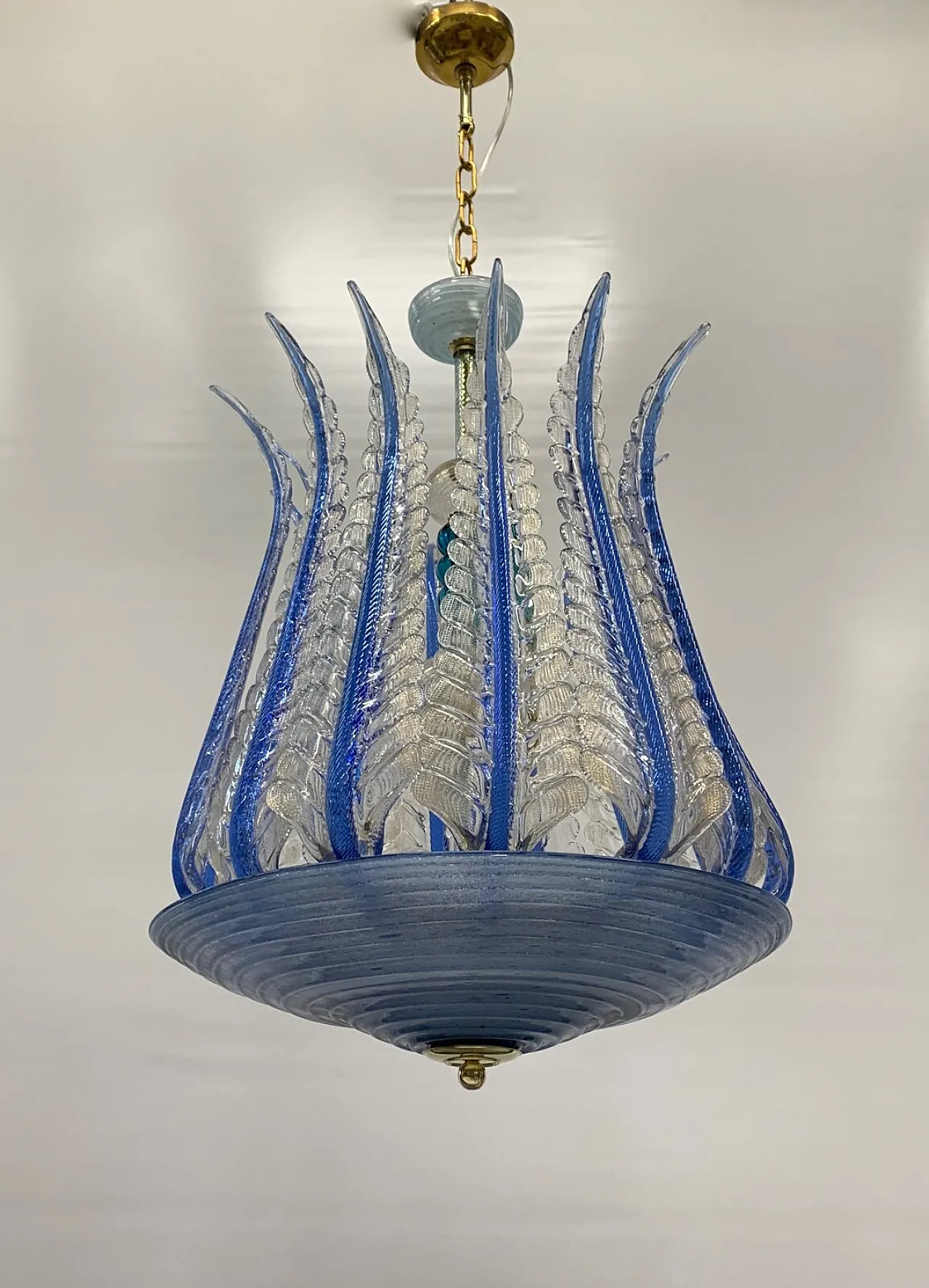 Lampada da soffitto in vetro di Murano di Seguso, anni '60 2
