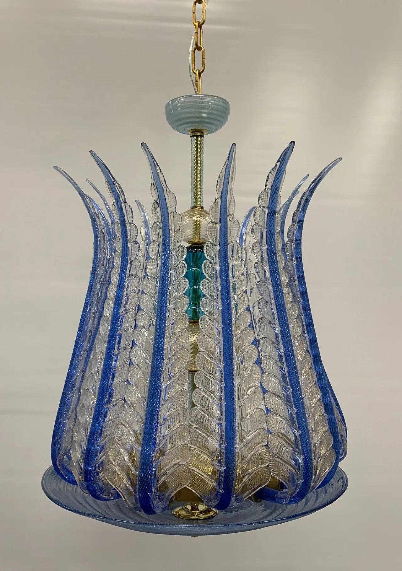 Lampada da soffitto in vetro di Murano di Seguso, anni '60 3