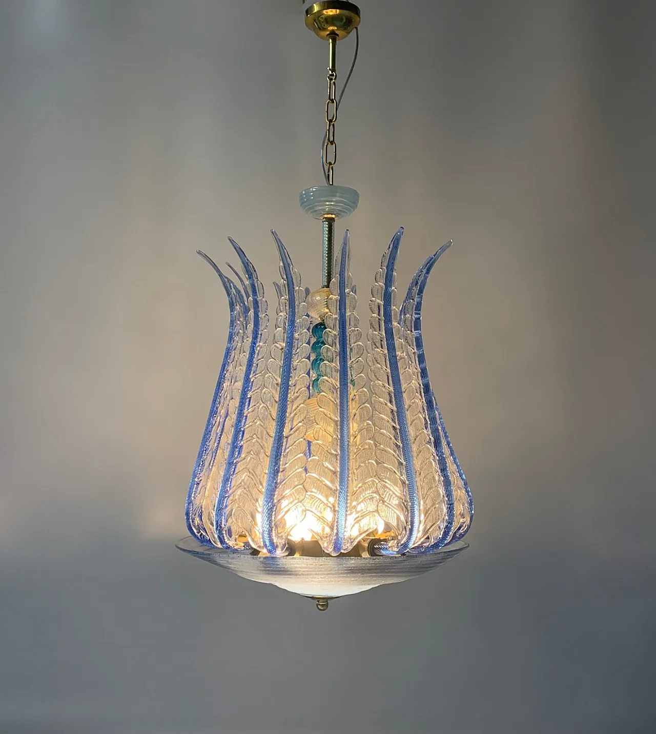 Lampada da soffitto in vetro di Murano di Seguso, anni '60 4