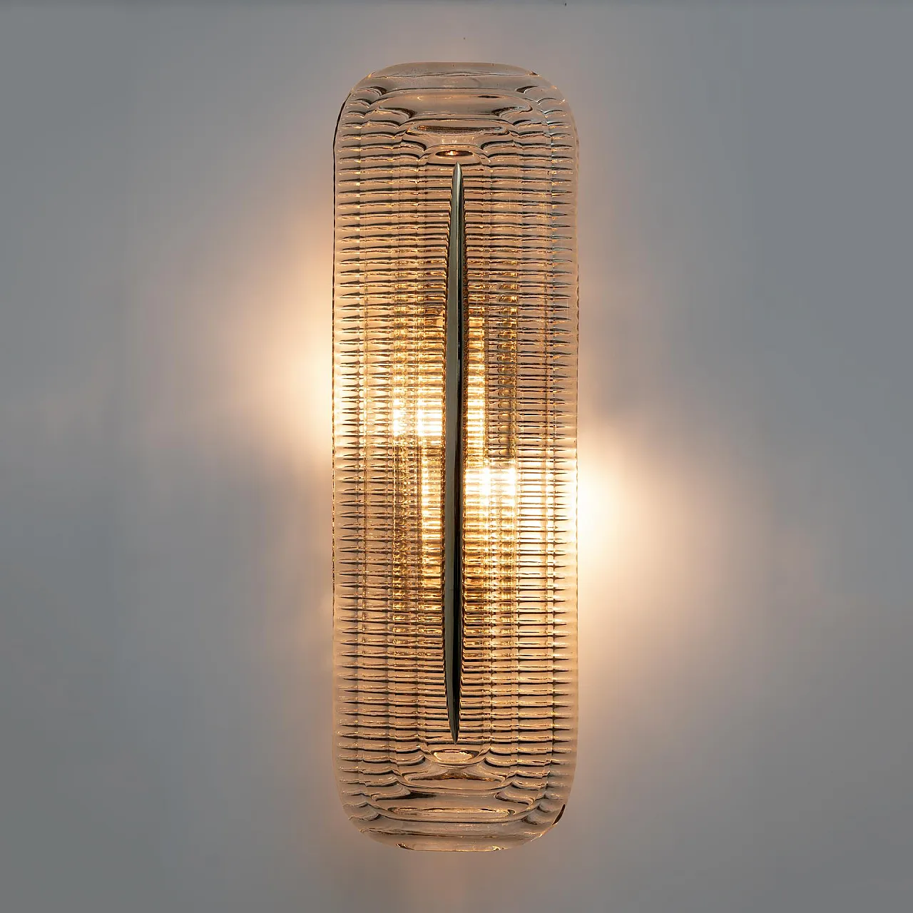 Pair of Murano glass and brass lamps, 2000s 3