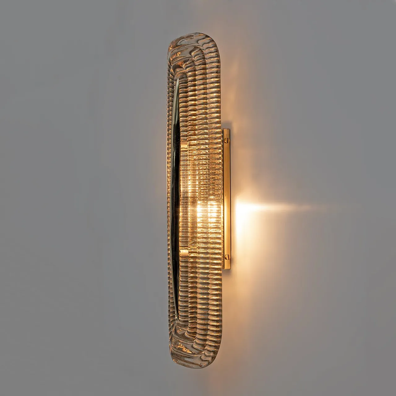 Pair of Murano glass and brass lamps, 2000s 5