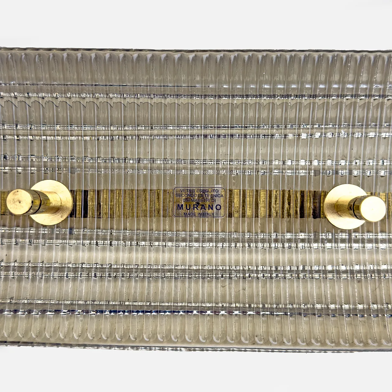 Pair of Murano glass and brass lamps, 2000s 10